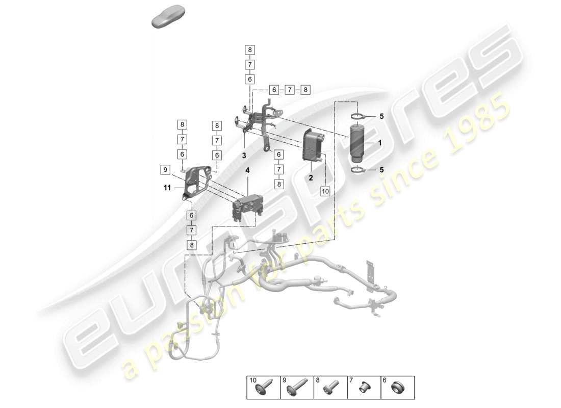 porsche 2025 (taycan 9j1-2) air conditioning refrigerant line parts diagram