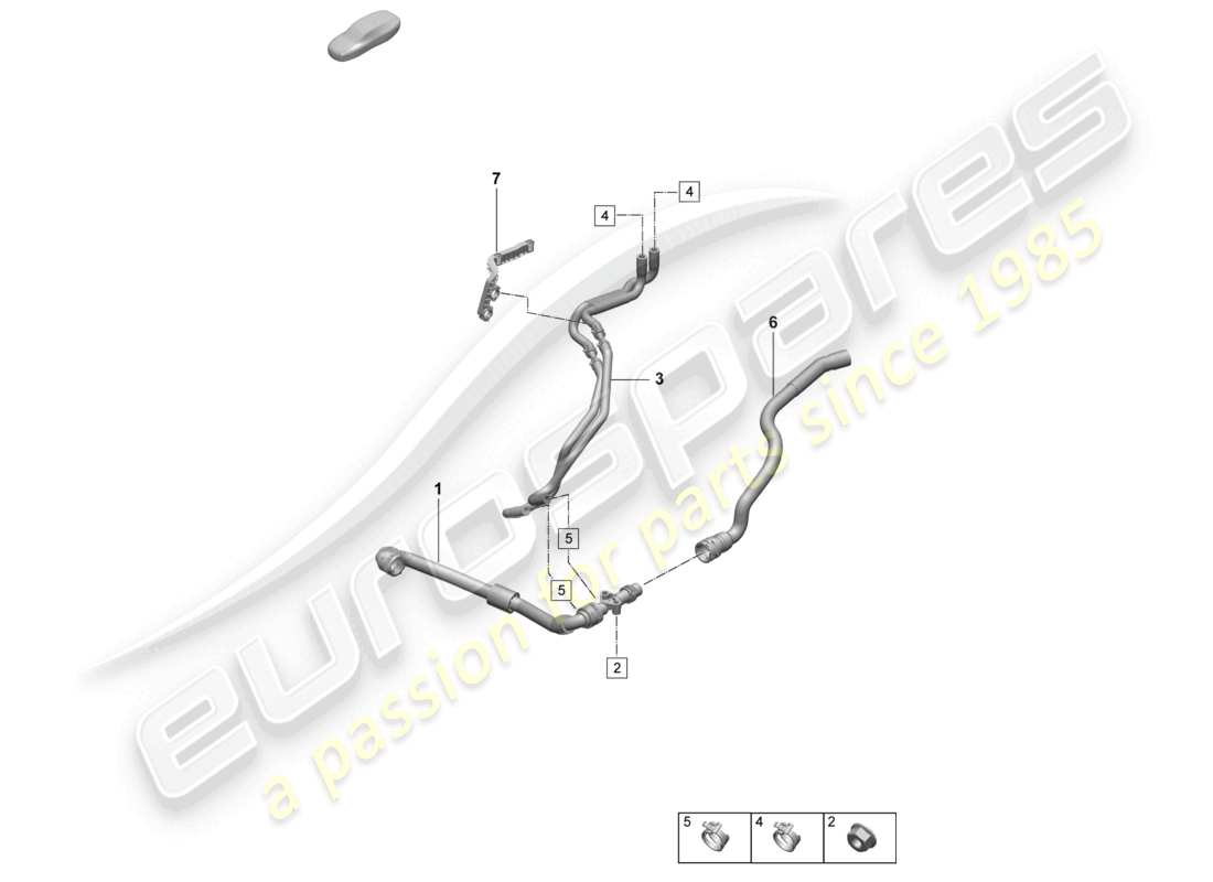 porsche 2026 (macan-e) coolant cooling system rear end part diagram