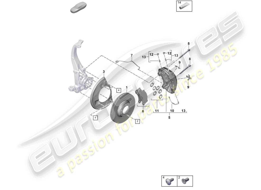 a part diagram from the porsche cayenne parts catalogue