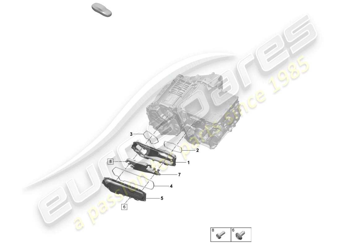porsche 2026 (macan-e) power and control electronics- for electric drive individual parts connecting bridge rear axle part diagram