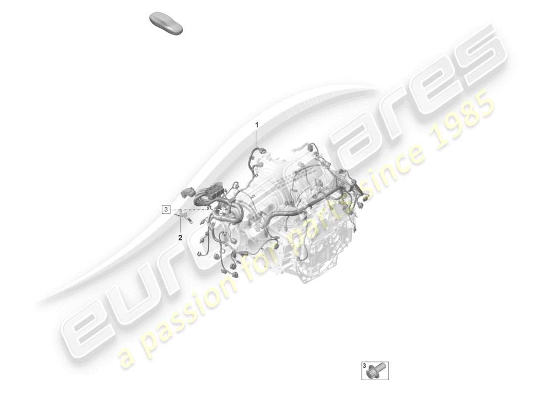porsche 2024 (992-2 gt3/rs/st) wire set engine part diagram
