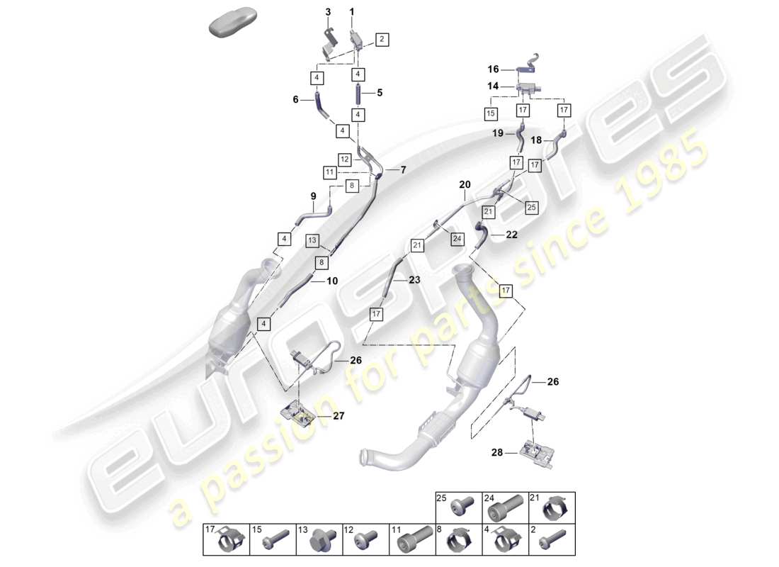 a part diagram from the porsche panamera parts catalogue