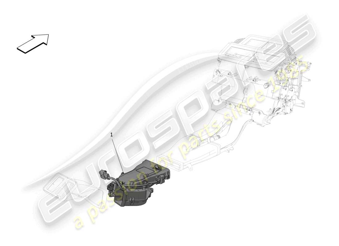 maserati grecale trofeo (2023) a/c unit: tunnel devices parts diagram
