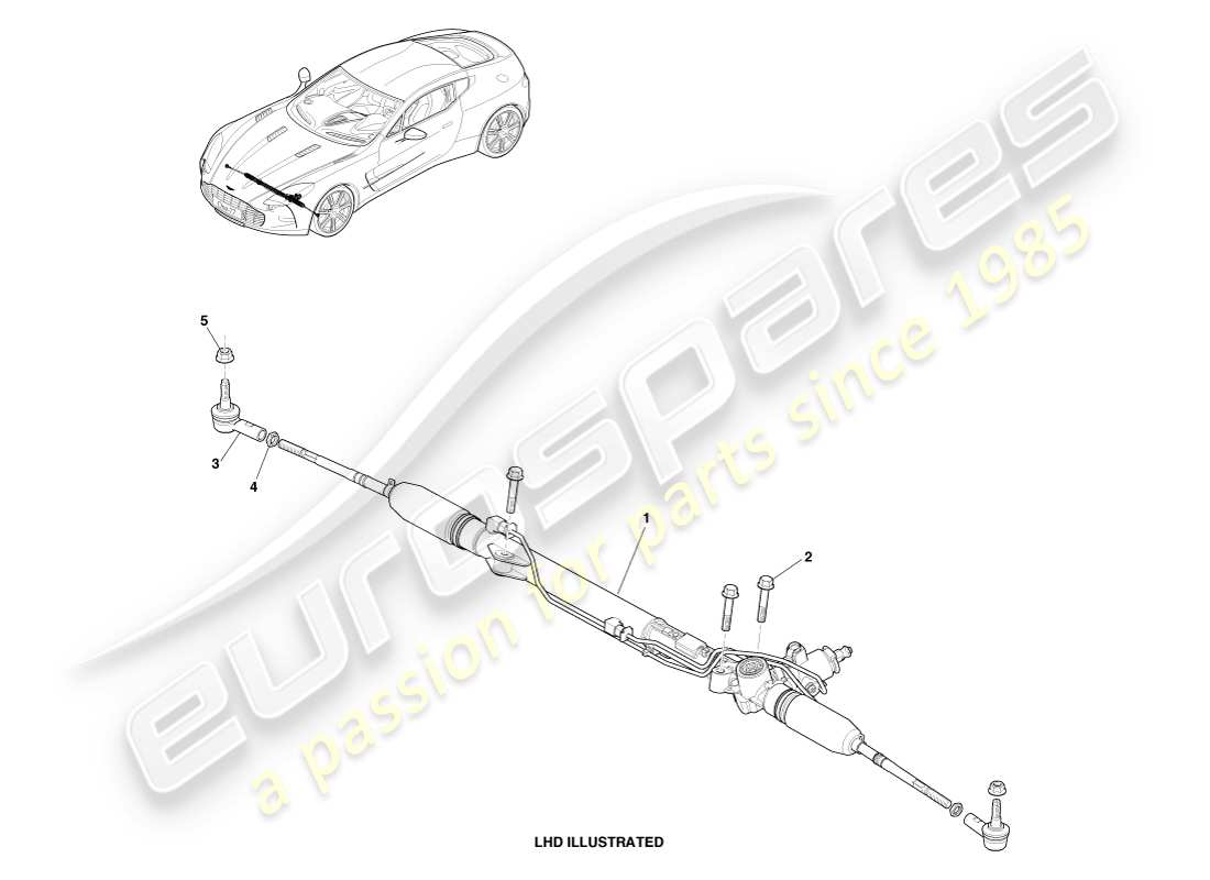 a part diagram from the aston martin one-77 parts catalogue