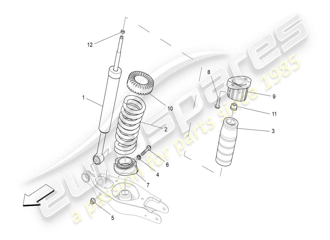 maserati ghibli (2019) rear shock absorber devices part diagram