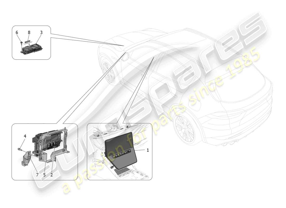 maserati grecale trofeo (2023) it system parts diagram