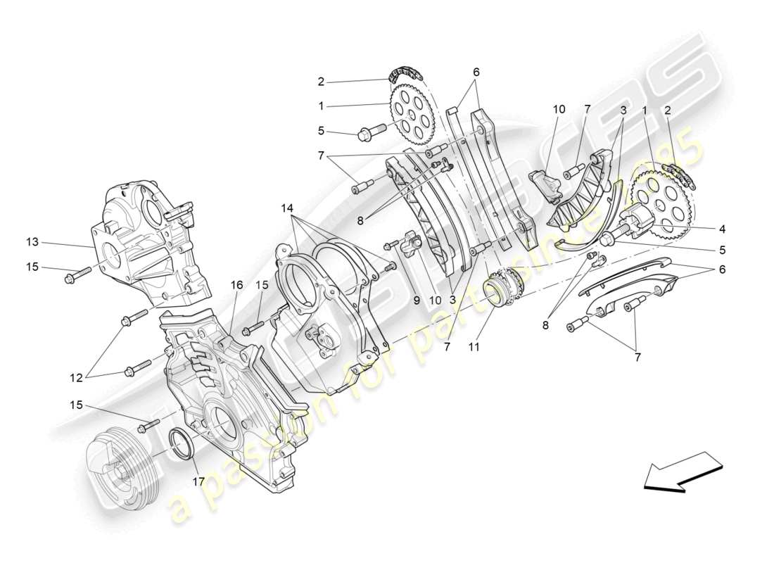 maserati levante (2018) timing part diagram
