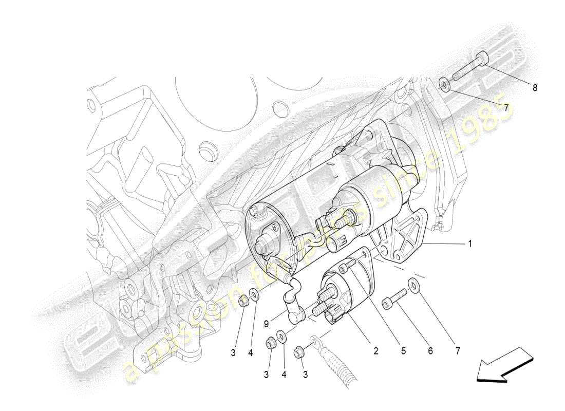 maserati ghibli (2020) electronic control: engine ignition parts diagram