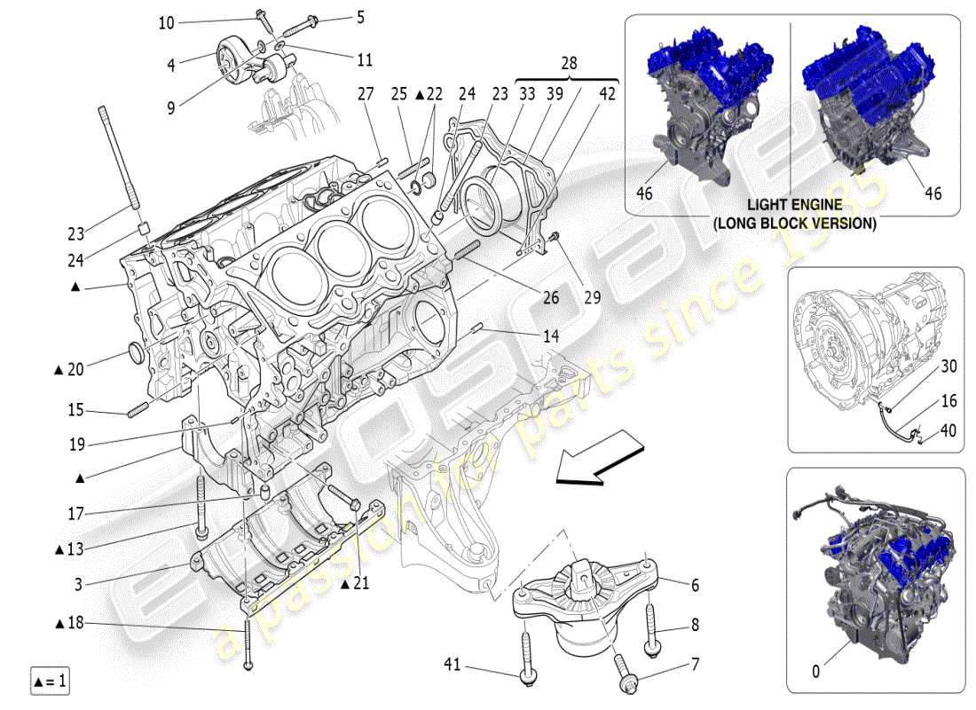 maserati ghibli (2019) crankcase part diagram