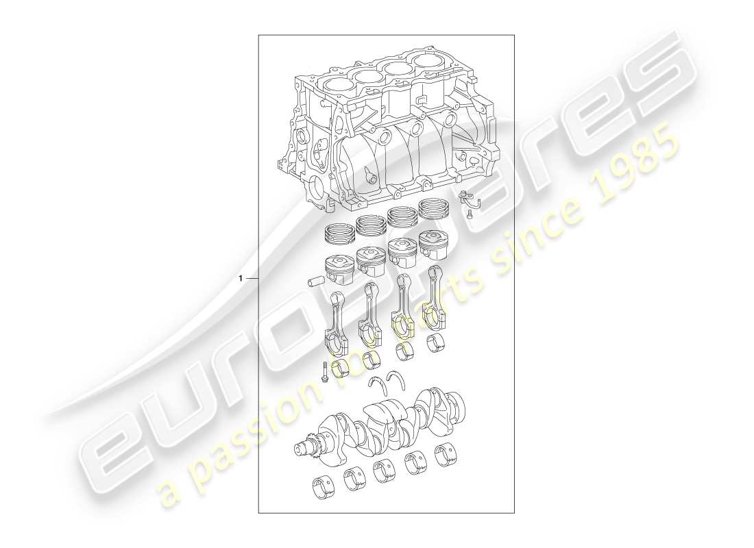 aston martin cygnet (2012) short block assy part diagram