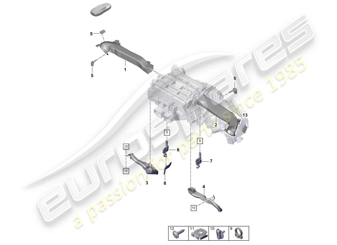 VIEW PARTS DIAGRAMS FROM THE PORSCHE PANAMERA PARTS CATALOGUE a part diagram from the porsche panamera parts catalogue