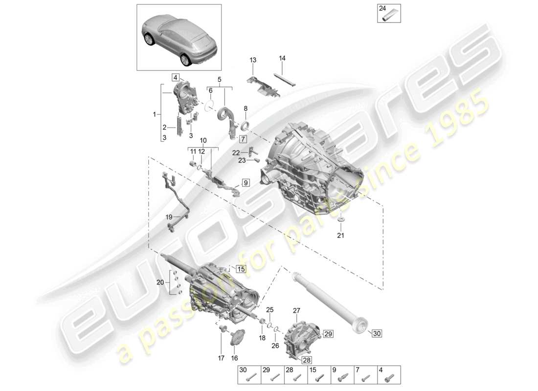 a part diagram from the porsche macan parts catalogue
