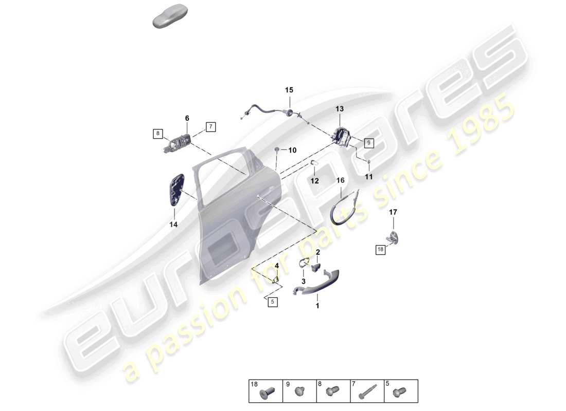 a part diagram from the porsche cayenne parts catalogue
