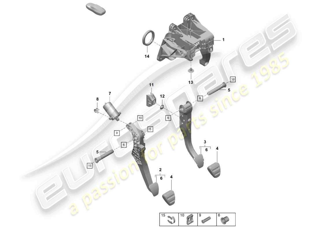 a part diagram from the porsche 2023 (718 cayman gt4) parts catalogue
