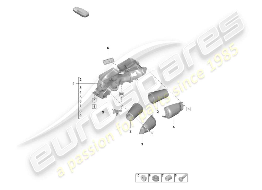 a part diagram from the porsche 992 parts catalogue
