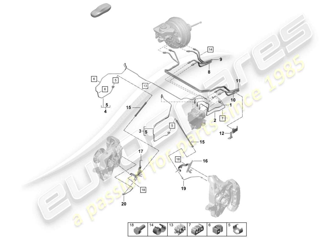 VIEW PARTS DIAGRAMS FROM THE PORSCHE CAYMAN PARTS CATALOGUE a part diagram from the porsche cayman parts catalogue