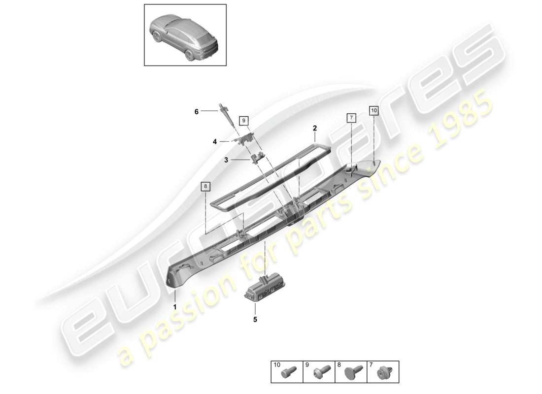 a part diagram from the porsche cayenne parts catalogue