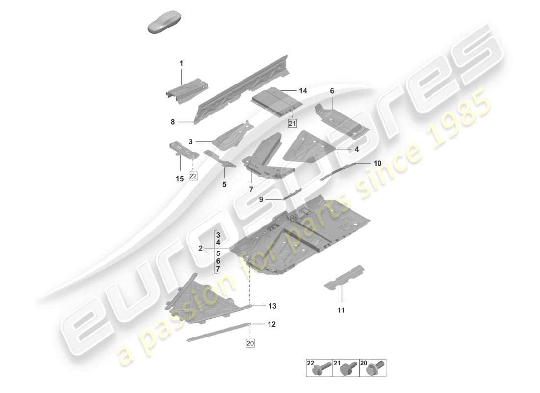 a part diagram from the porsche 992 parts catalogue