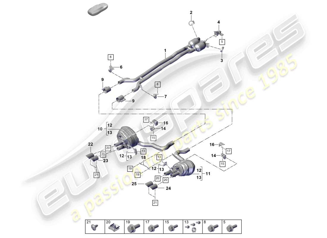 a part diagram from the porsche panamera parts catalogue