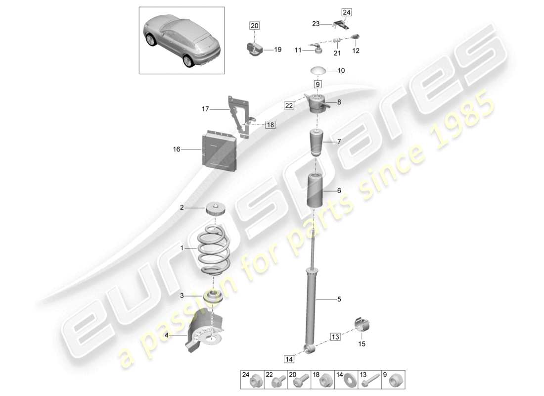 VIEW PARTS DIAGRAMS FROM THE PORSCHE MACAN PARTS CATALOGUE a part diagram from the porsche macan parts catalogue
