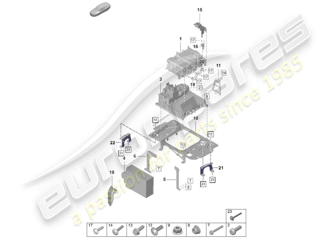 VIEW PARTS DIAGRAMS FROM THE PORSCHE TAYCAN PARTS CATALOGUE a part diagram from the porsche taycan parts catalogue