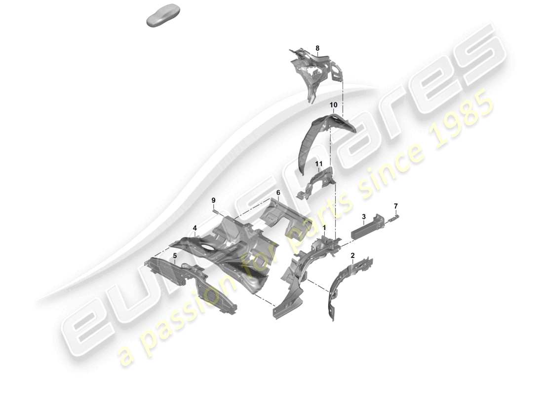 a part diagram from the porsche panamera parts catalogue