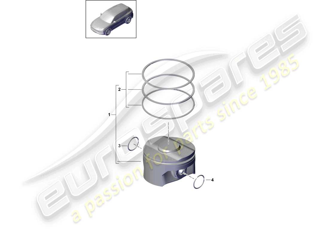 a part diagram from the porsche cayenne parts catalogue