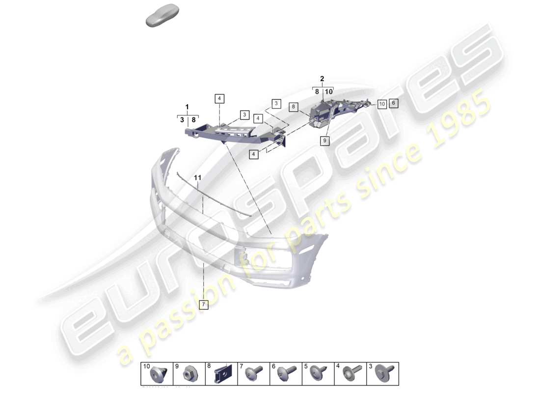 a part diagram from the porsche cayenne parts catalogue