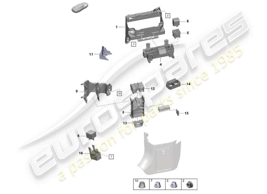 VIEW PARTS DIAGRAMS FROM THE PORSCHE CAYMAN PARTS CATALOGUE a part diagram from the porsche cayman parts catalogue