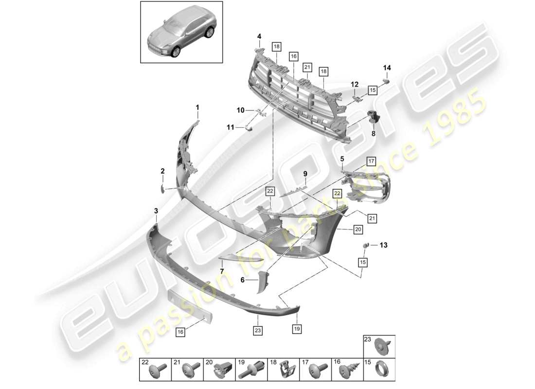 a part diagram from the porsche macan parts catalogue