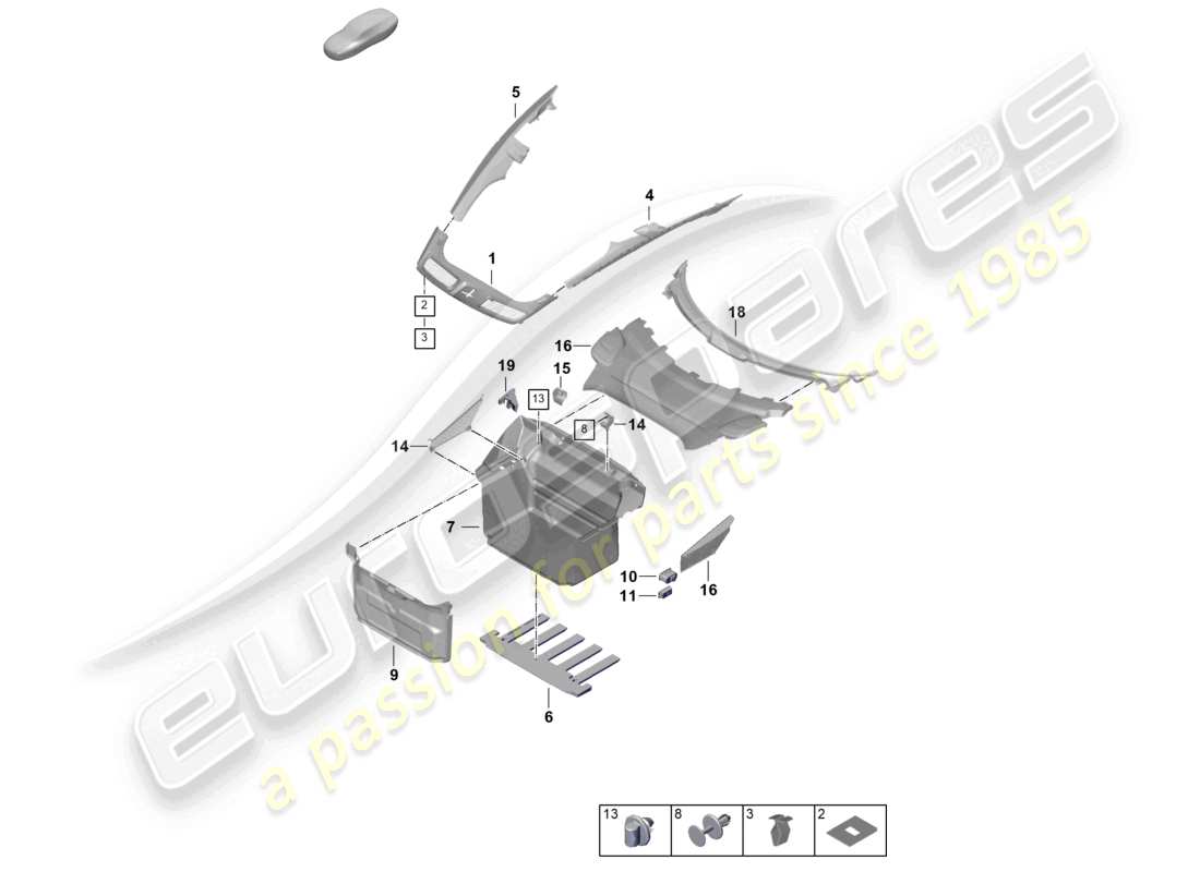 VIEW PARTS DIAGRAMS FROM THE PORSCHE 992 PARTS CATALOGUE a part diagram from the porsche 992 parts catalogue