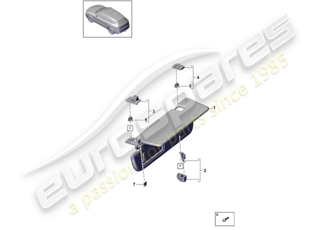 a part diagram from the porsche cayenne parts catalogue