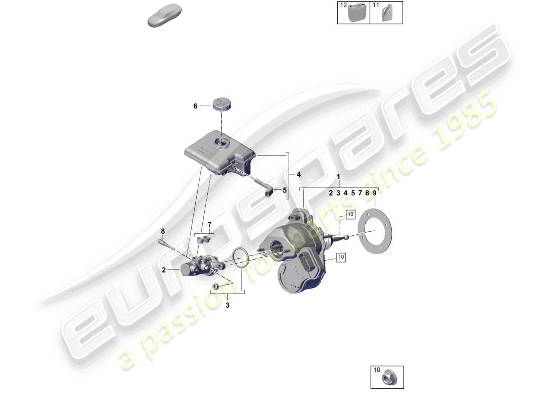 a part diagram from the porsche cayenne parts catalogue
