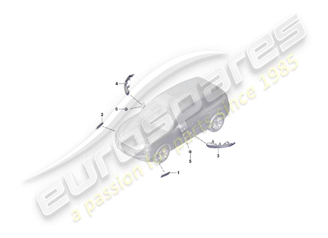 a part diagram from the porsche cayenne parts catalogue