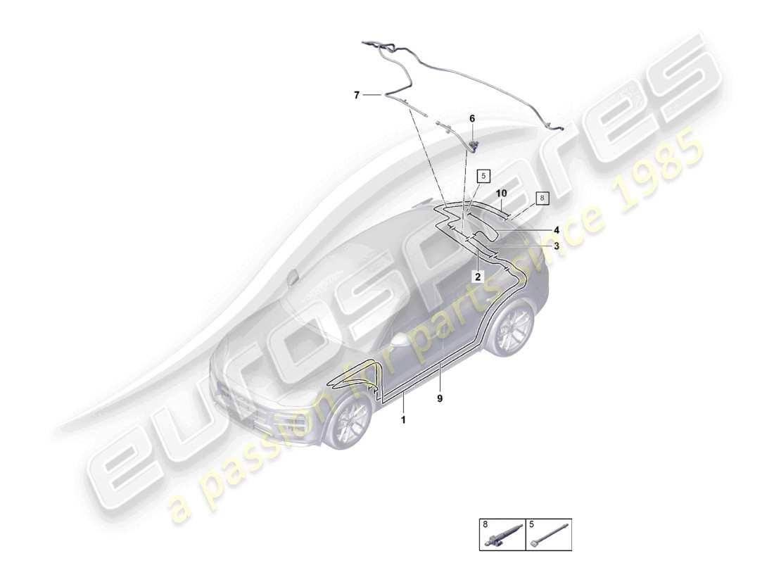 a part diagram from the porsche cayenne parts catalogue