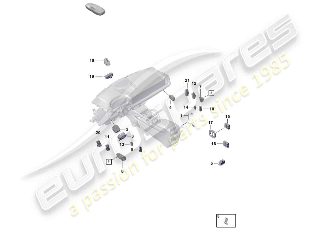 VIEW PARTS DIAGRAMS FROM THE PORSCHE CAYENNE PARTS CATALOGUE a part diagram from the porsche cayenne parts catalogue