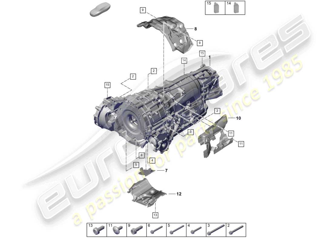 a part diagram from the porsche cayenne parts catalogue