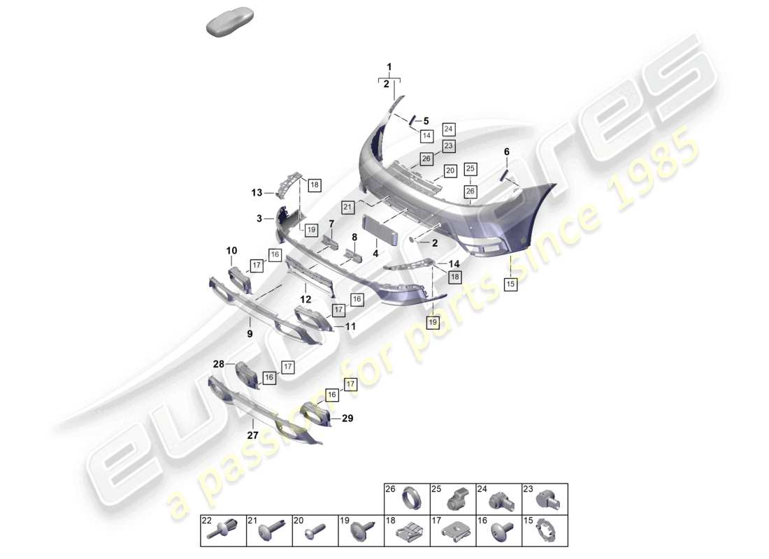 VIEW PARTS DIAGRAMS FROM THE PORSCHE 992 PARTS CATALOGUE a part diagram from the porsche 992 parts catalogue