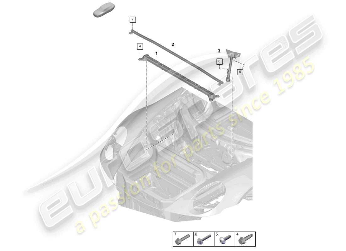 VIEW PARTS DIAGRAMS FROM THE PORSCHE 992 PARTS CATALOGUE a part diagram from the porsche 992 parts catalogue