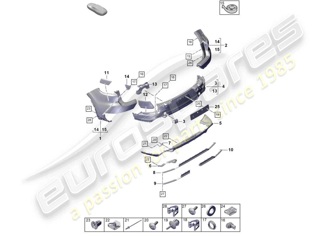 a part diagram from the porsche cayenne parts catalogue