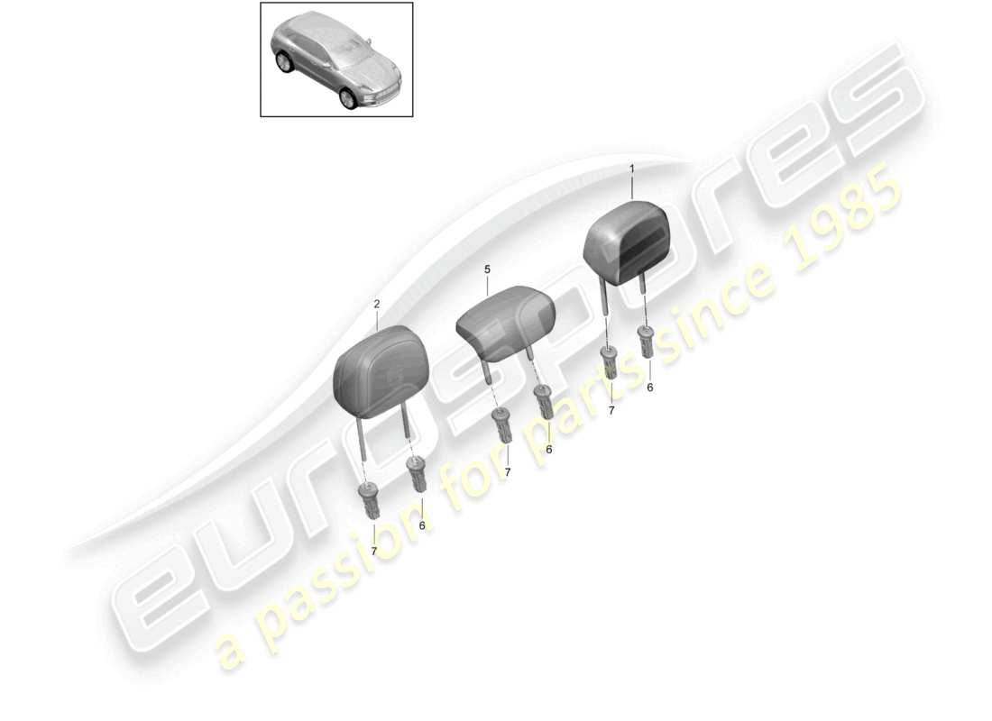 VIEW PARTS DIAGRAMS FROM THE PORSCHE MACAN PARTS CATALOGUE a part diagram from the porsche macan parts catalogue