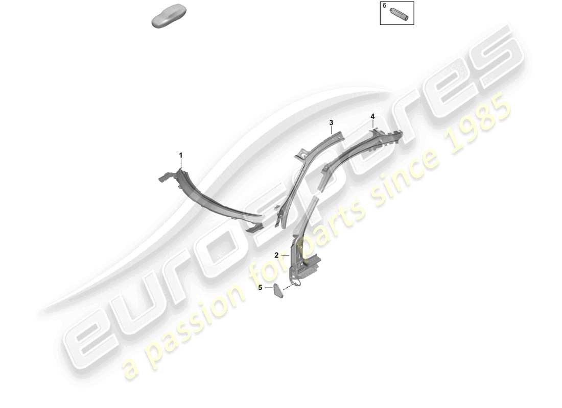 a part diagram from the porsche 992 parts catalogue