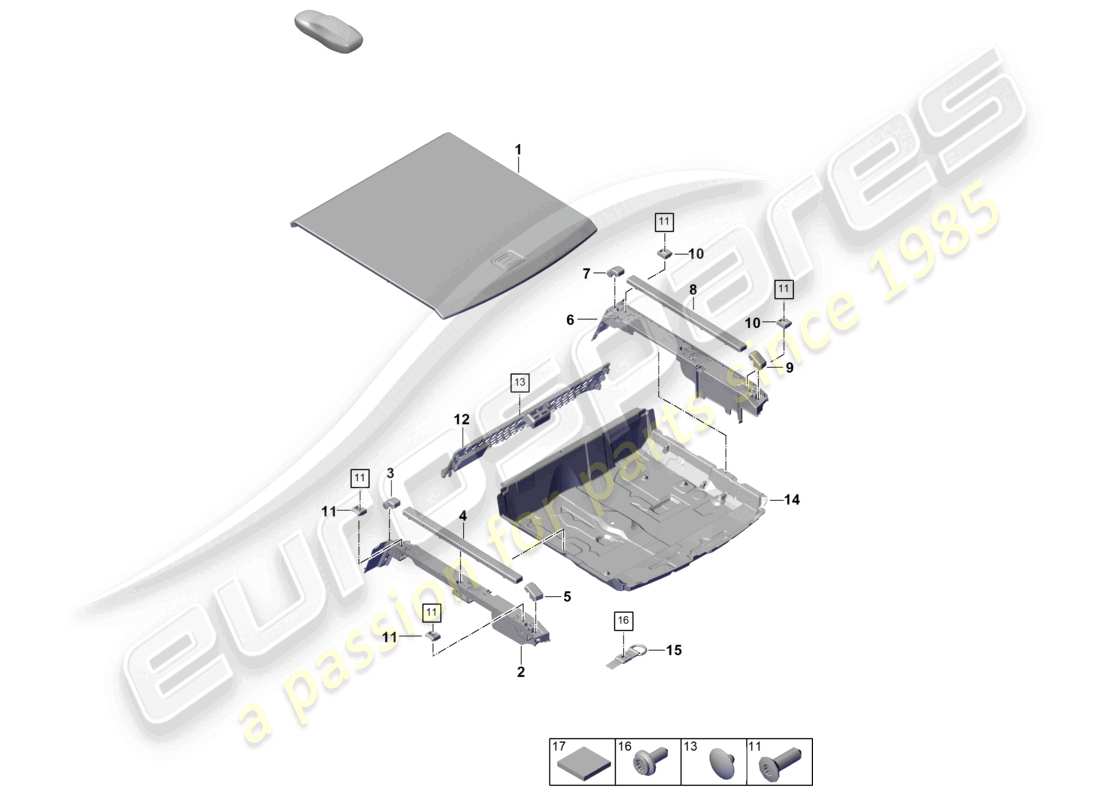 a part diagram from the porsche cayenne parts catalogue