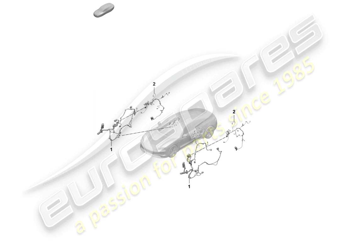 a part diagram from the porsche taycan parts catalogue