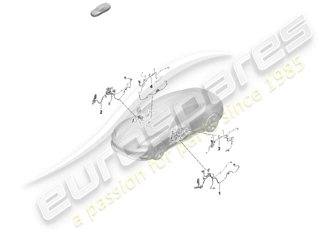 VIEW PARTS DIAGRAMS FROM THE PORSCHE TAYCAN PARTS CATALOGUE a part diagram from the porsche taycan parts catalogue