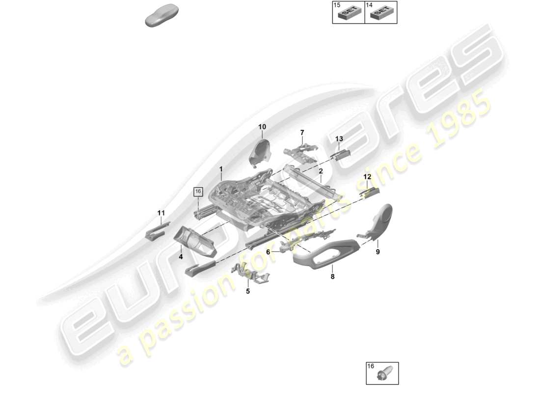 VIEW PARTS DIAGRAMS FROM THE PORSCHE 992 PARTS CATALOGUE a part diagram from the porsche 992 parts catalogue