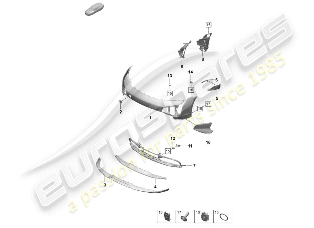 VIEW PARTS DIAGRAMS FROM THE PORSCHE TAYCAN PARTS CATALOGUE a part diagram from the porsche taycan parts catalogue