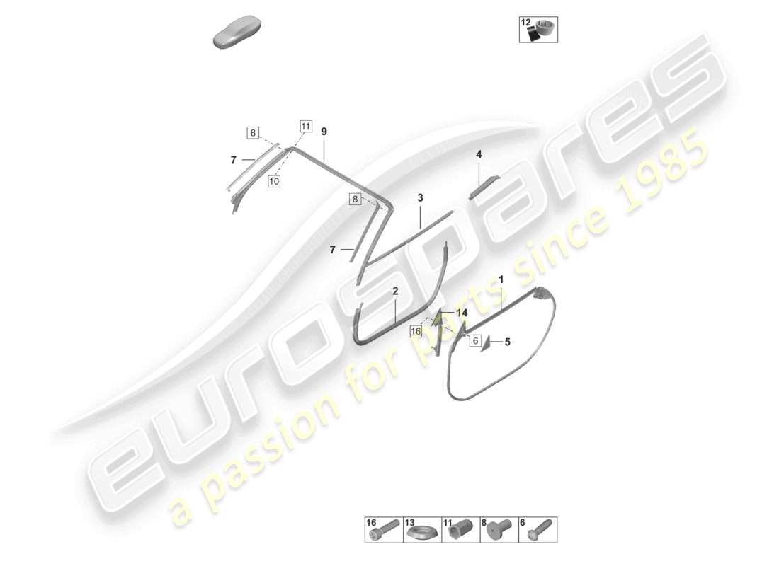 a part diagram from the porsche 2026 (992-2) parts catalogue