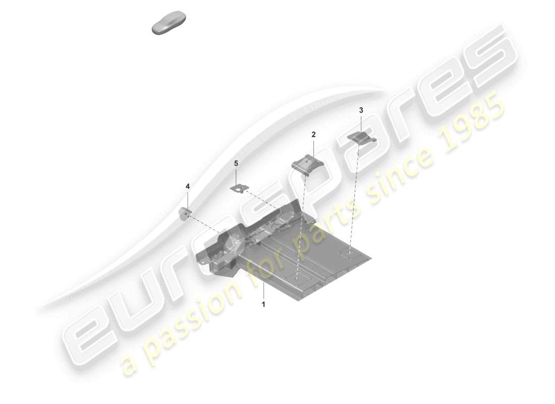 porsche 2023 (992-1 gt3/rs/st) seat support bottom plate part diagram