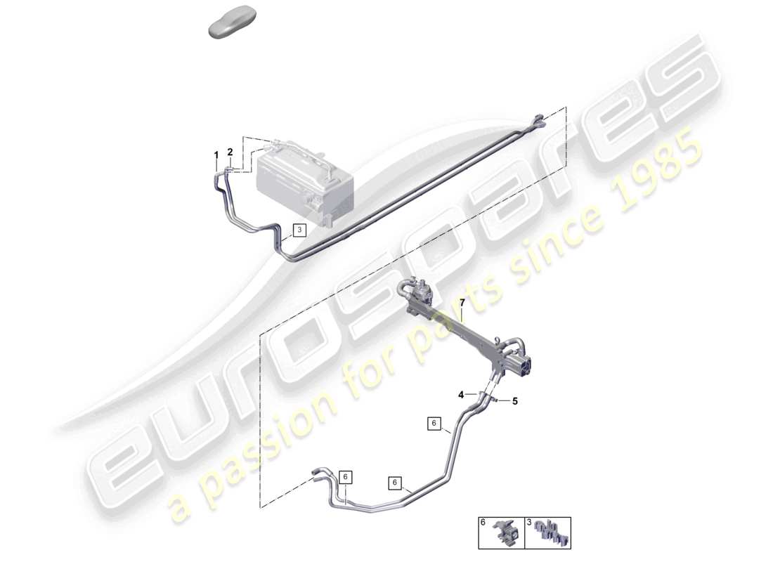 porsche 2025 (992-2) hybrid battery coolant cooling system exhaust gas turbocharger voltage converter part diagram